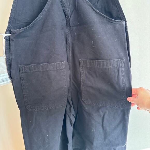 NWT Everlane Cotton Canvas Overalls in Black Size 4 - Picture 10 of 14